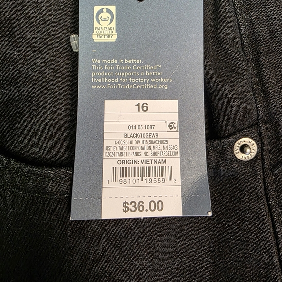 Universal Thread Women's Mid-Rise Super Wide Leg Jeans in Black Size 16 - Picture 3 of 7